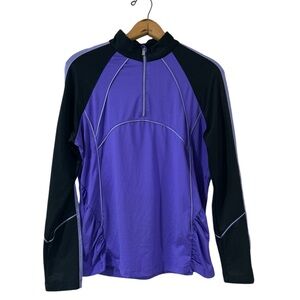 TAIL athletic wear top longsleeve sz medium, golf, tennis, mock neck 1/4 zip up